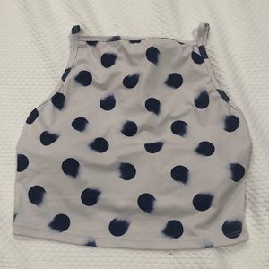 Kortni Jeane square crop Brushed Polka Dot top